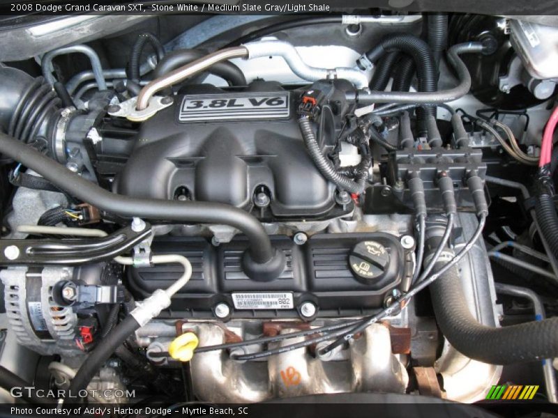 Stone White / Medium Slate Gray/Light Shale 2008 Dodge Grand Caravan SXT