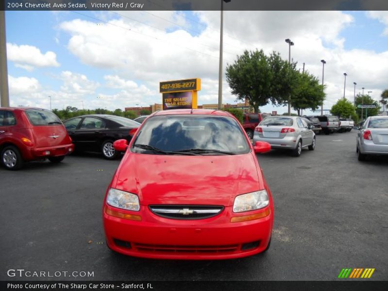 Victory Red / Gray 2004 Chevrolet Aveo Sedan