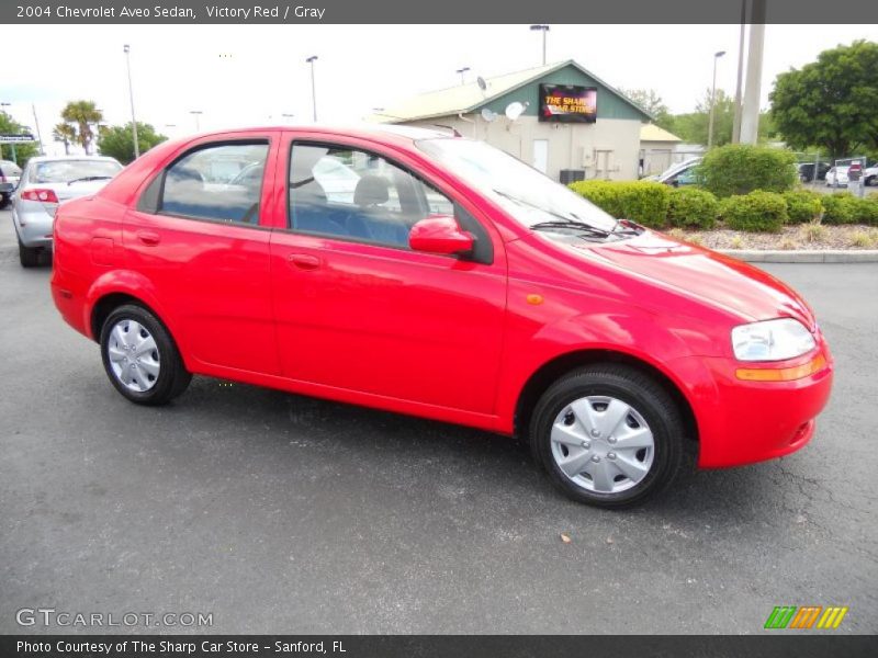 Victory Red / Gray 2004 Chevrolet Aveo Sedan