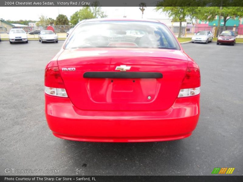 Victory Red / Gray 2004 Chevrolet Aveo Sedan