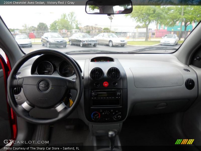 Victory Red / Gray 2004 Chevrolet Aveo Sedan