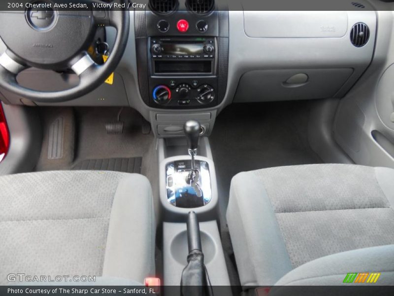 Victory Red / Gray 2004 Chevrolet Aveo Sedan