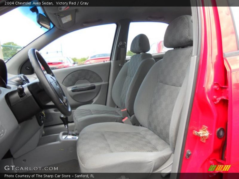 Victory Red / Gray 2004 Chevrolet Aveo Sedan