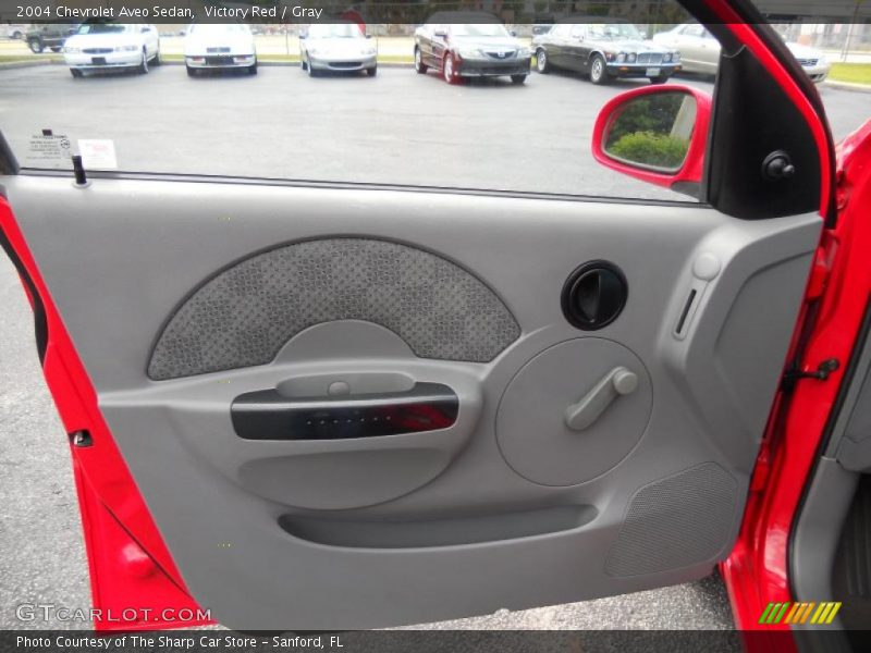 Victory Red / Gray 2004 Chevrolet Aveo Sedan