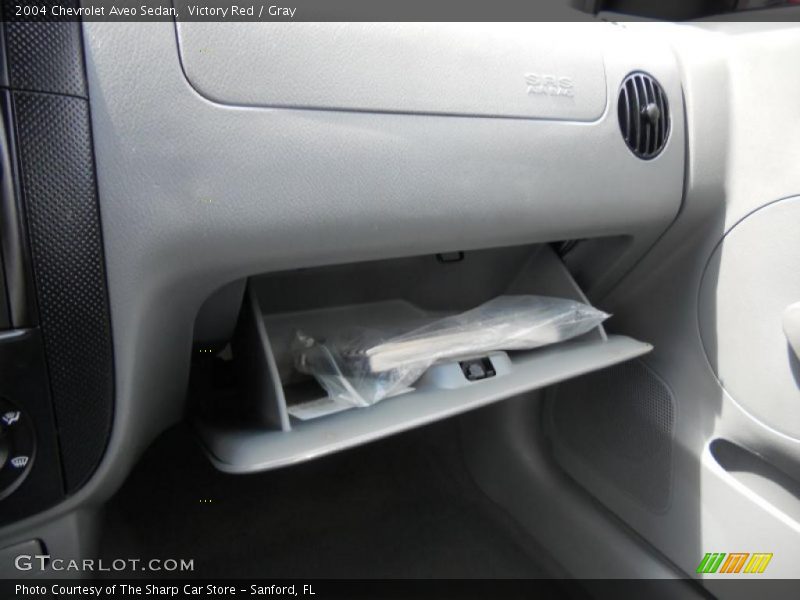 Victory Red / Gray 2004 Chevrolet Aveo Sedan