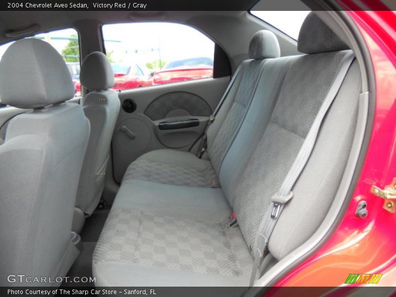 Victory Red / Gray 2004 Chevrolet Aveo Sedan