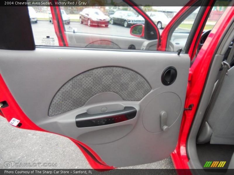 Victory Red / Gray 2004 Chevrolet Aveo Sedan