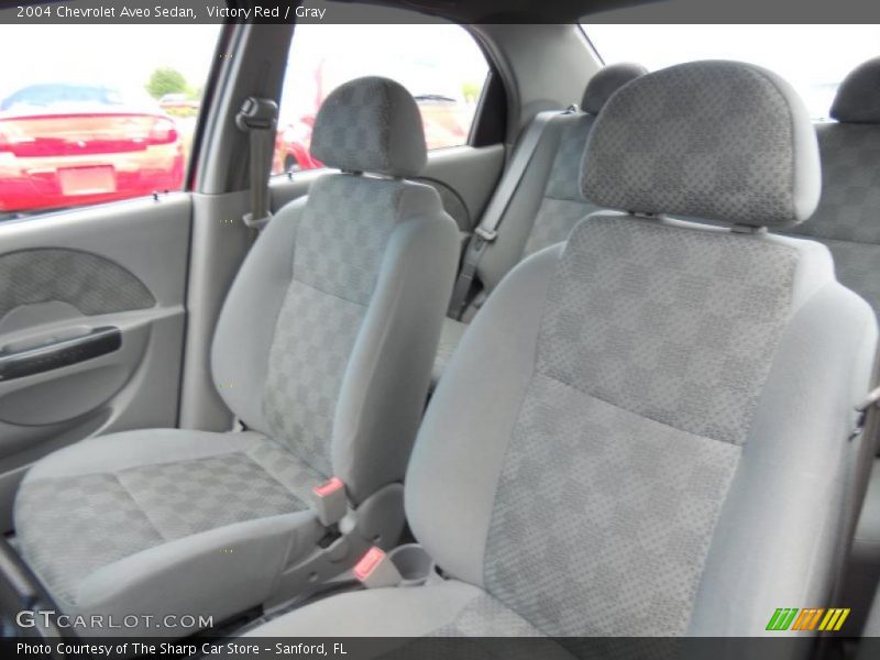 Victory Red / Gray 2004 Chevrolet Aveo Sedan