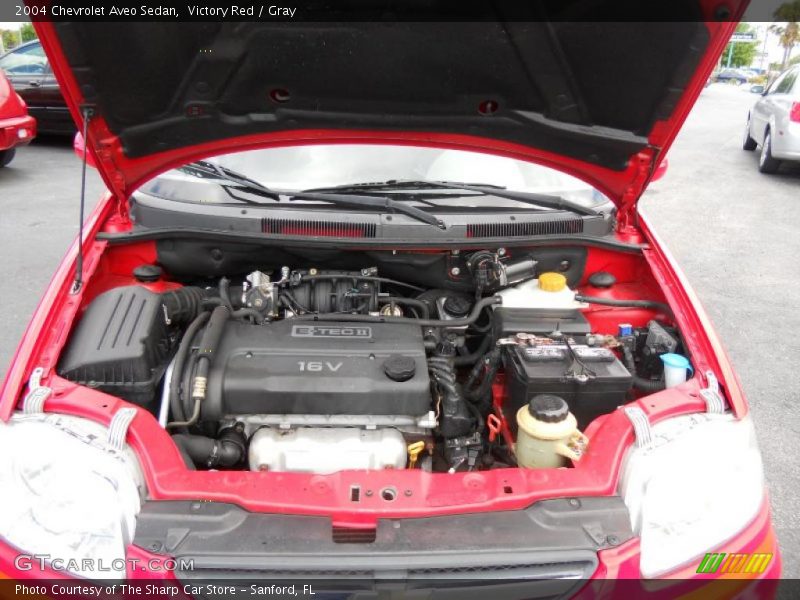 Victory Red / Gray 2004 Chevrolet Aveo Sedan
