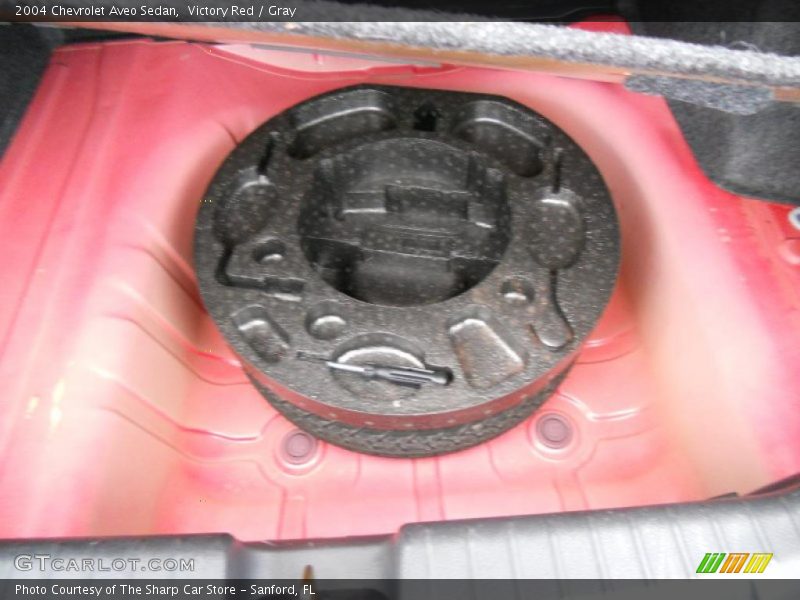 Victory Red / Gray 2004 Chevrolet Aveo Sedan