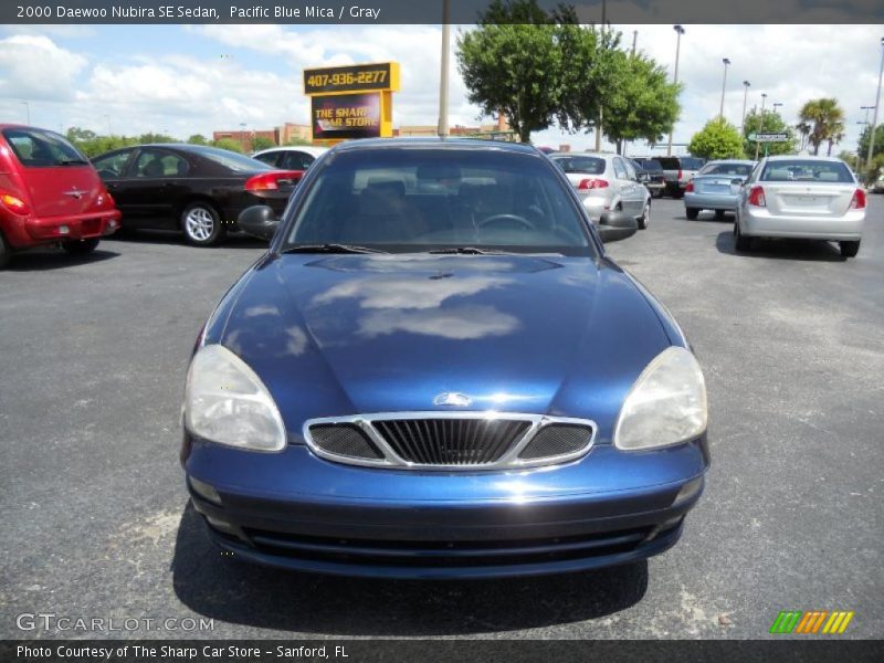 Pacific Blue Mica / Gray 2000 Daewoo Nubira SE Sedan