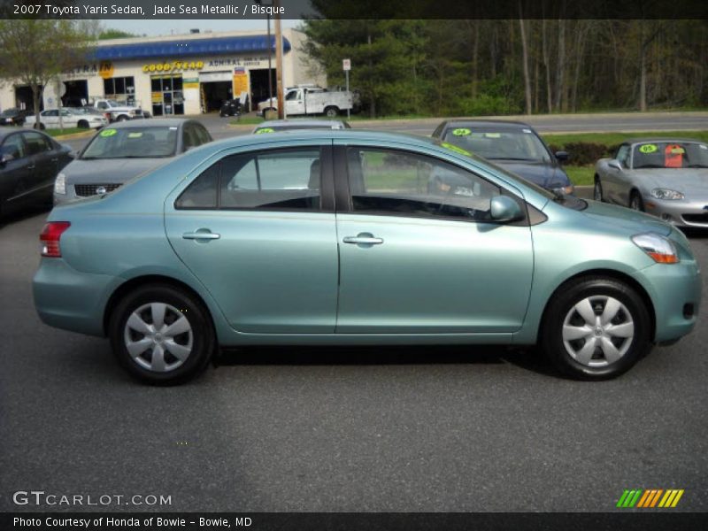 Jade Sea Metallic / Bisque 2007 Toyota Yaris Sedan