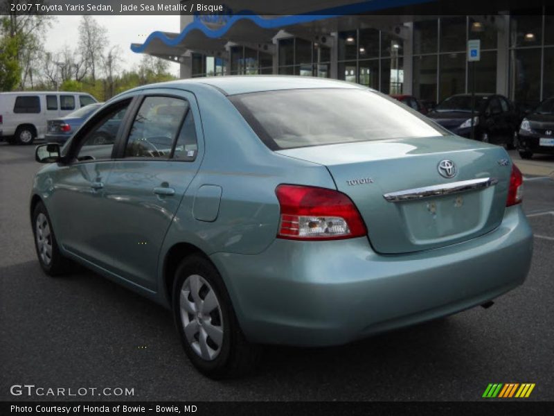 Jade Sea Metallic / Bisque 2007 Toyota Yaris Sedan