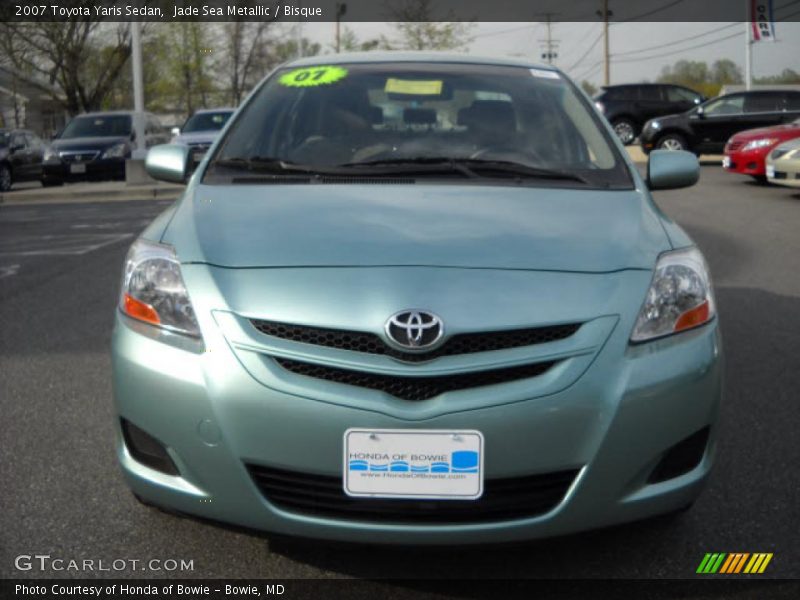 Jade Sea Metallic / Bisque 2007 Toyota Yaris Sedan