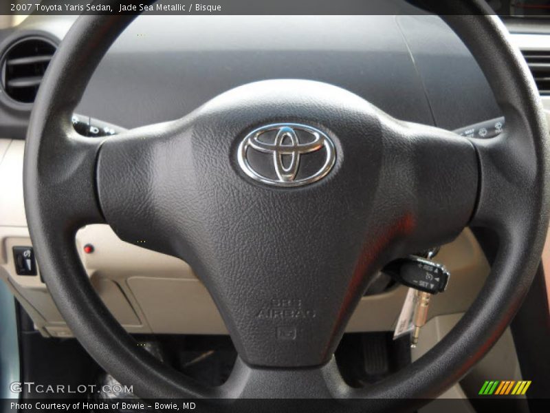 Jade Sea Metallic / Bisque 2007 Toyota Yaris Sedan