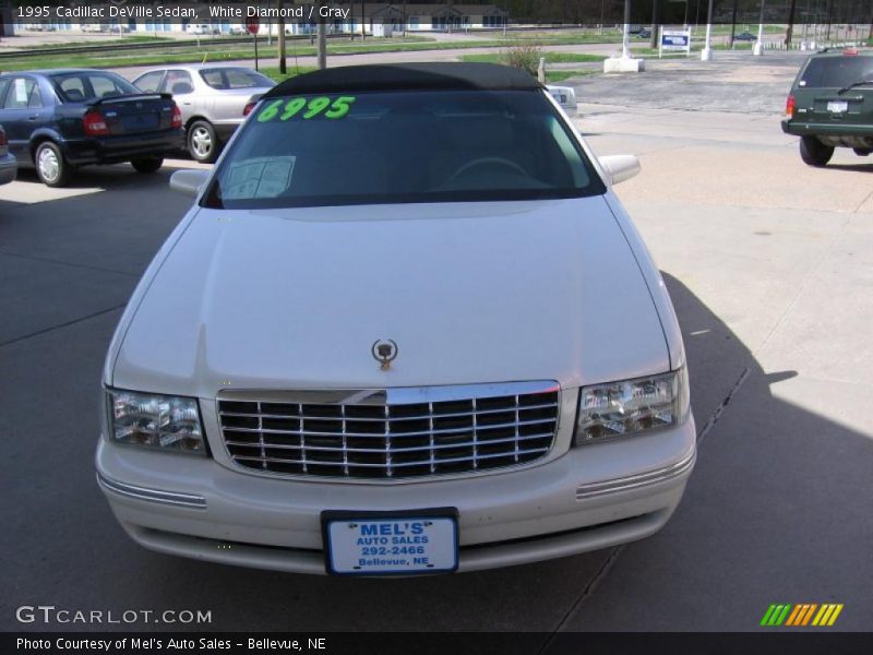 White Diamond / Gray 1995 Cadillac DeVille Sedan