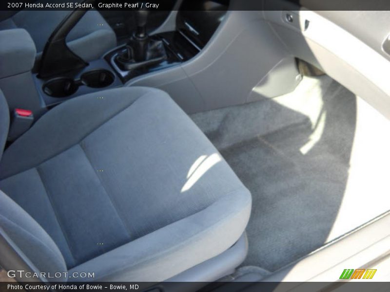 Graphite Pearl / Gray 2007 Honda Accord SE Sedan