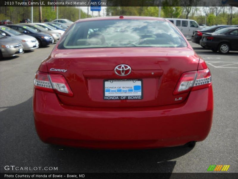 Barcelona Red Metallic / Ash Gray 2010 Toyota Camry LE