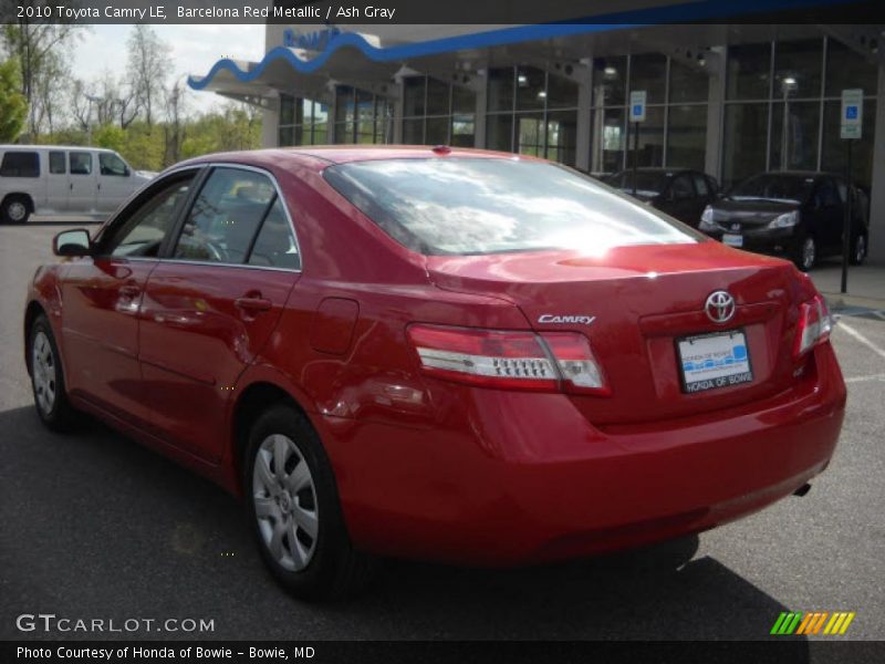 Barcelona Red Metallic / Ash Gray 2010 Toyota Camry LE