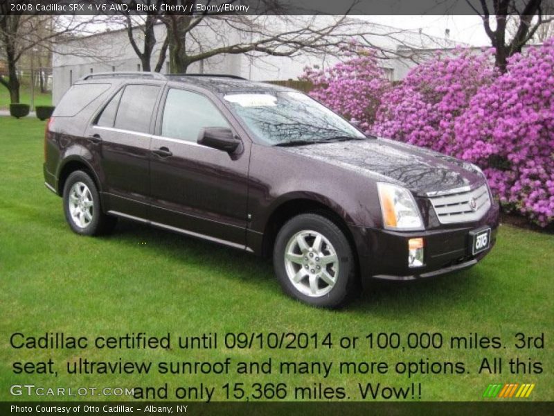 Black Cherry / Ebony/Ebony 2008 Cadillac SRX 4 V6 AWD