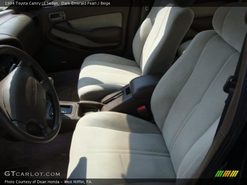 Dark Emerald Pearl / Beige 1994 Toyota Camry LE Sedan