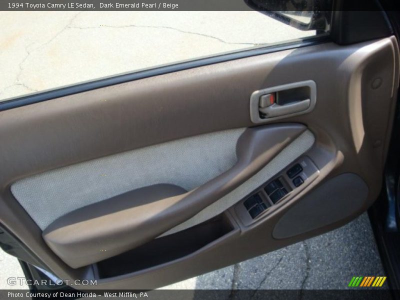 Dark Emerald Pearl / Beige 1994 Toyota Camry LE Sedan
