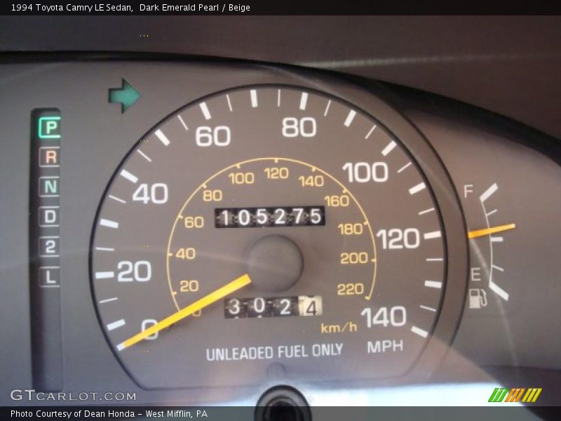 Dark Emerald Pearl / Beige 1994 Toyota Camry LE Sedan