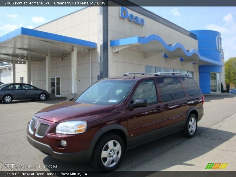 Cranberry Red Metallic / Gray 2006 Pontiac Montana SV6