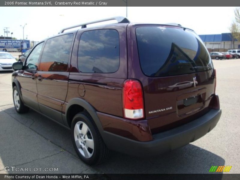 Cranberry Red Metallic / Gray 2006 Pontiac Montana SV6