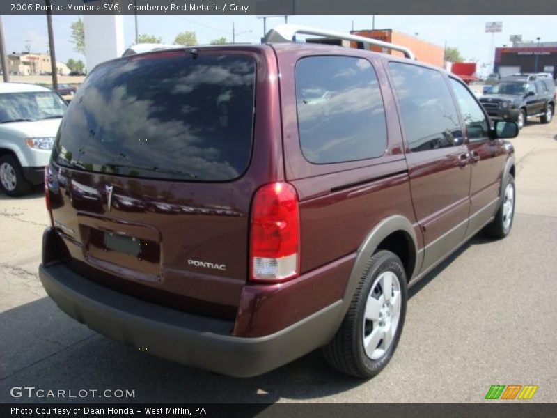 Cranberry Red Metallic / Gray 2006 Pontiac Montana SV6