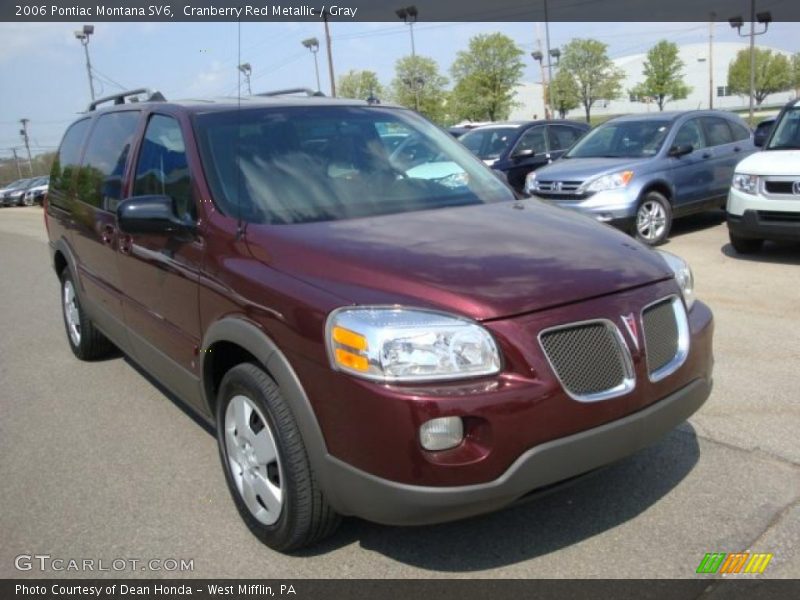 Cranberry Red Metallic / Gray 2006 Pontiac Montana SV6