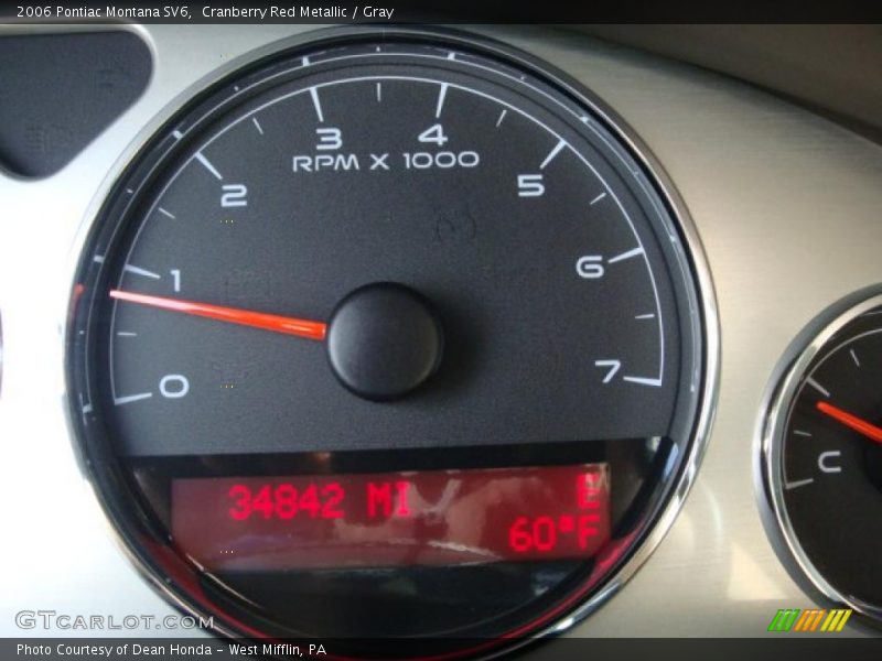 Cranberry Red Metallic / Gray 2006 Pontiac Montana SV6