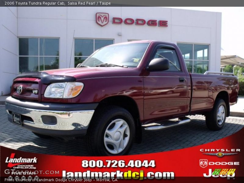 Salsa Red Pearl / Taupe 2006 Toyota Tundra Regular Cab