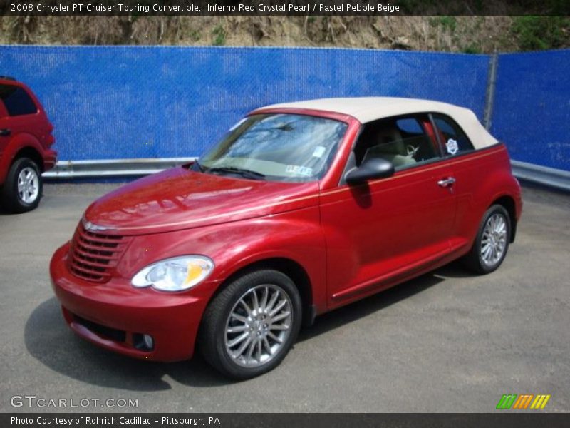 Inferno Red Crystal Pearl / Pastel Pebble Beige 2008 Chrysler PT Cruiser Touring Convertible