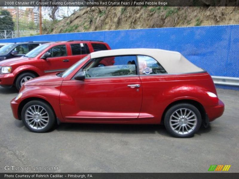 Inferno Red Crystal Pearl / Pastel Pebble Beige 2008 Chrysler PT Cruiser Touring Convertible