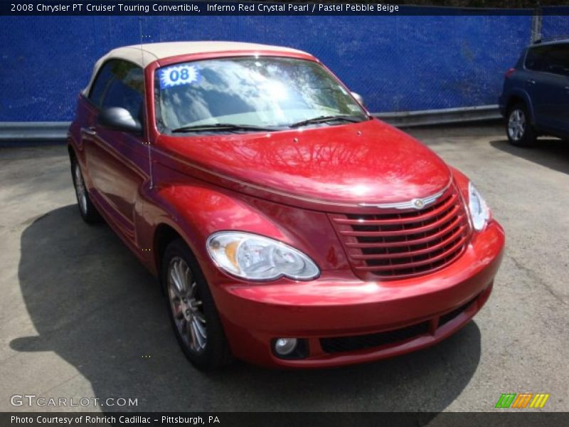 Inferno Red Crystal Pearl / Pastel Pebble Beige 2008 Chrysler PT Cruiser Touring Convertible