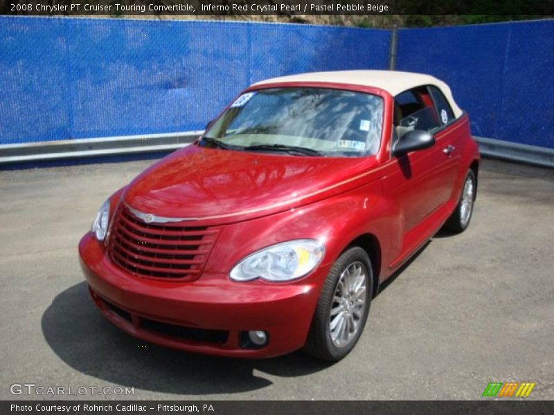 Inferno Red Crystal Pearl / Pastel Pebble Beige 2008 Chrysler PT Cruiser Touring Convertible