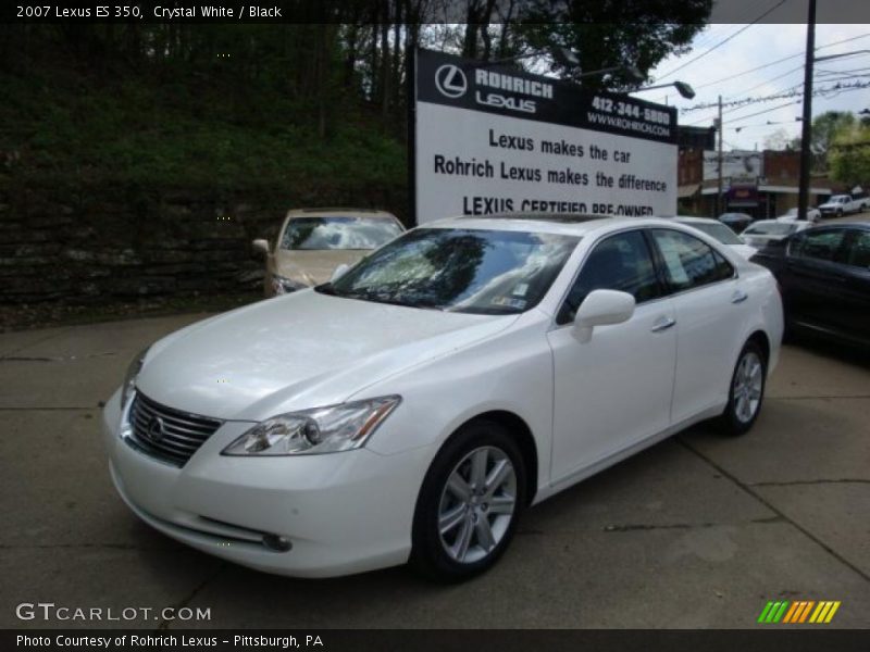 Crystal White / Black 2007 Lexus ES 350