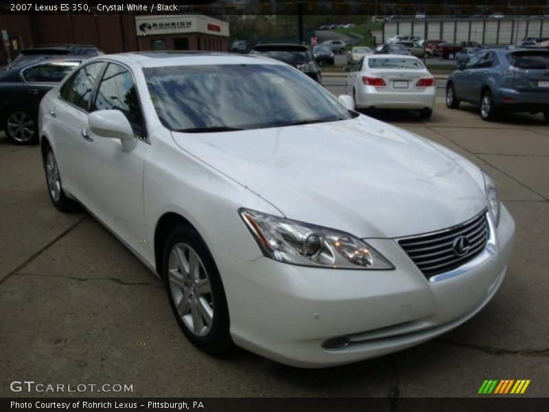 Crystal White / Black 2007 Lexus ES 350