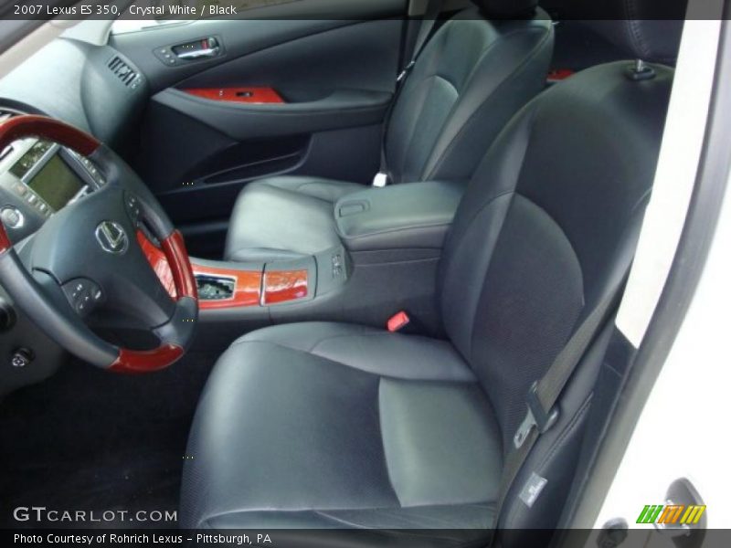 Crystal White / Black 2007 Lexus ES 350