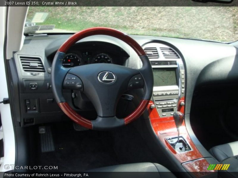 Crystal White / Black 2007 Lexus ES 350