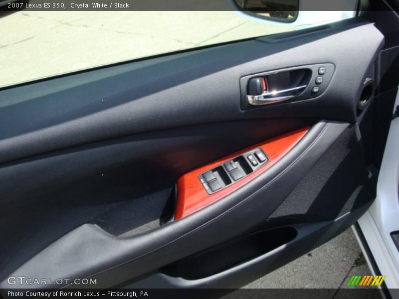 Crystal White / Black 2007 Lexus ES 350