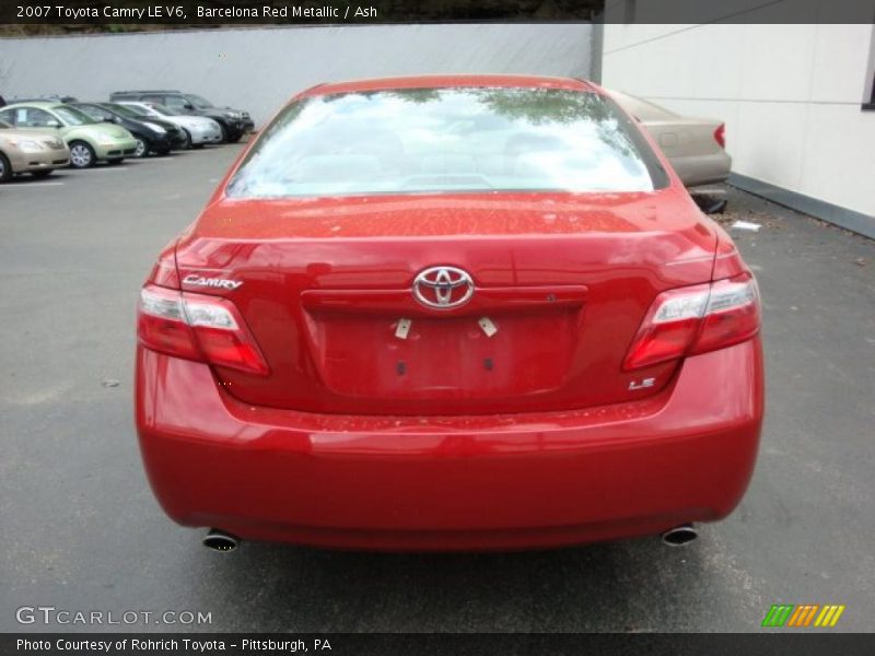 Barcelona Red Metallic / Ash 2007 Toyota Camry LE V6