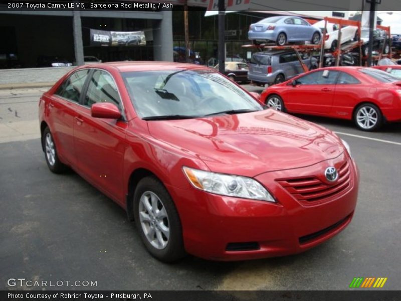Barcelona Red Metallic / Ash 2007 Toyota Camry LE V6