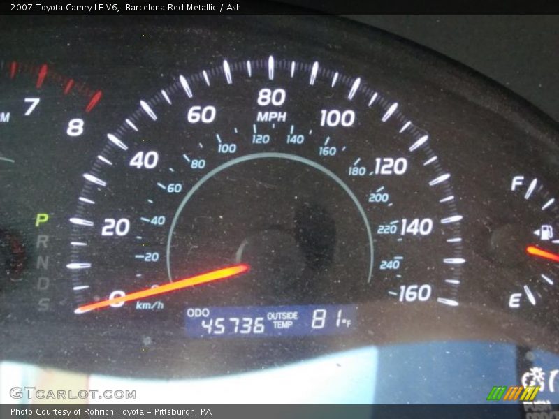 Barcelona Red Metallic / Ash 2007 Toyota Camry LE V6