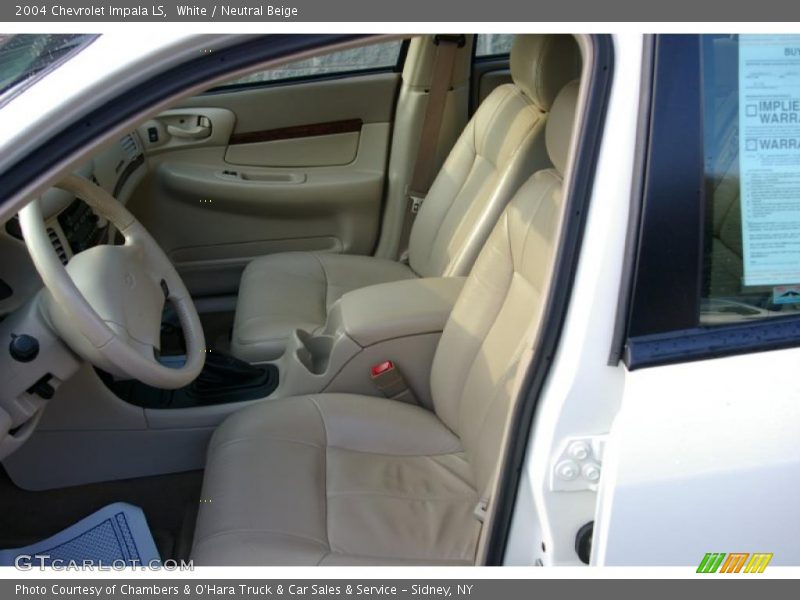 White / Neutral Beige 2004 Chevrolet Impala LS