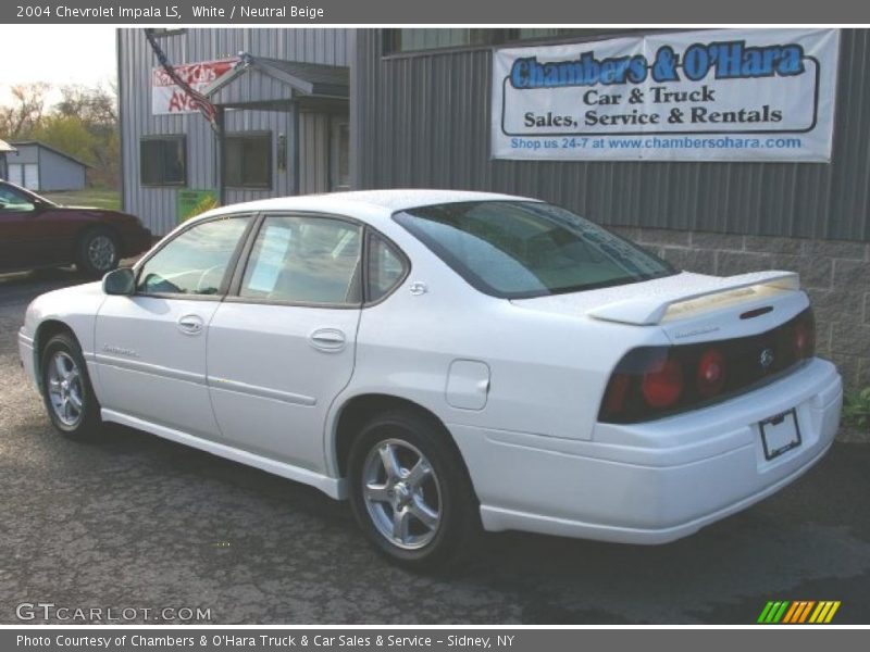 White / Neutral Beige 2004 Chevrolet Impala LS