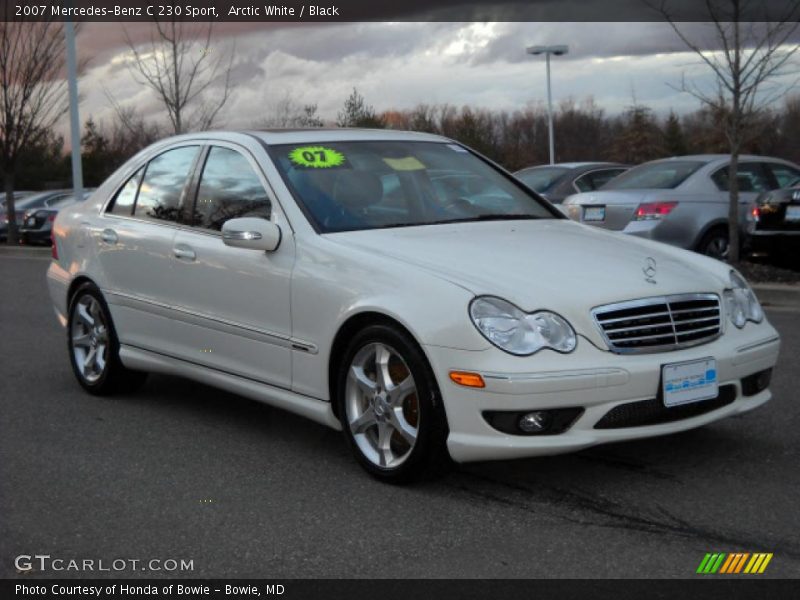 Arctic White / Black 2007 Mercedes-Benz C 230 Sport
