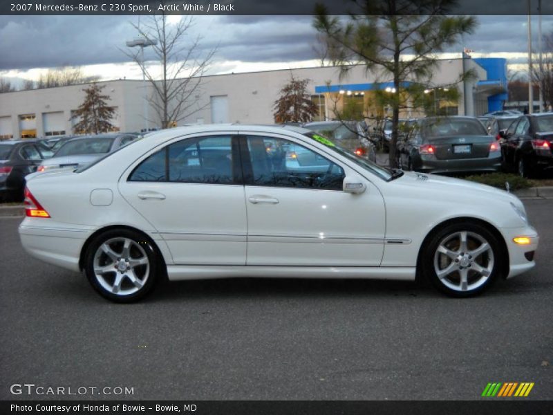 Arctic White / Black 2007 Mercedes-Benz C 230 Sport