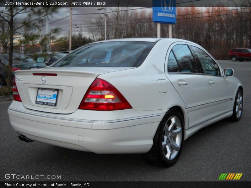 Arctic White / Black 2007 Mercedes-Benz C 230 Sport
